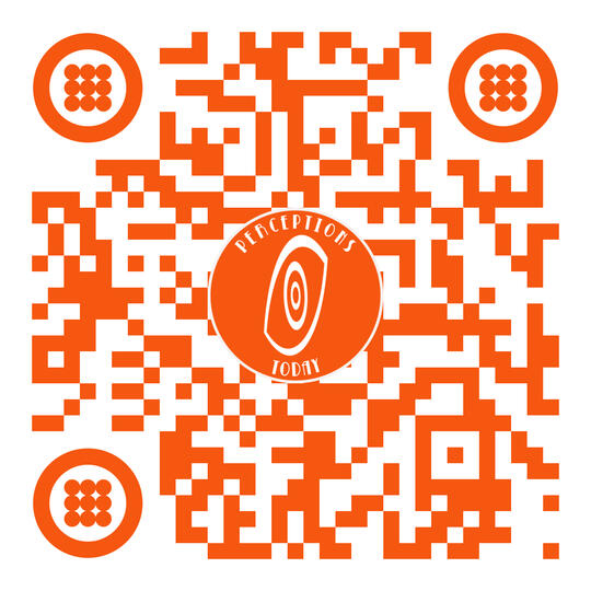 Perceptions Today QR code to Events/ Social Media accounts/ Mailing List/ Contact Email Address & more.
